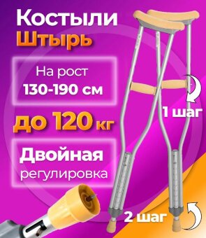 Костыли подмышечные с УПС